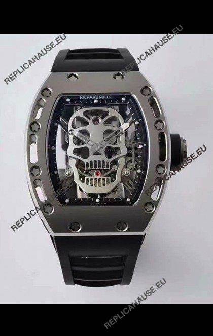 Richard Mille RM052 Skull Genuine Tourbillon Edition Watch in Titanium Casing 
