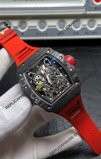 Richard Mille RM35-02 Rafael Nadal Carbon Fiber Casing with Genuine Tourbillon Super Clone Watch