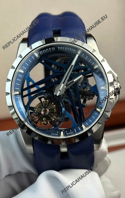Roger Dubuis Super Clone Excalibur Spider Flying Tourbillon Skeleton Titanium Casing 42MM
