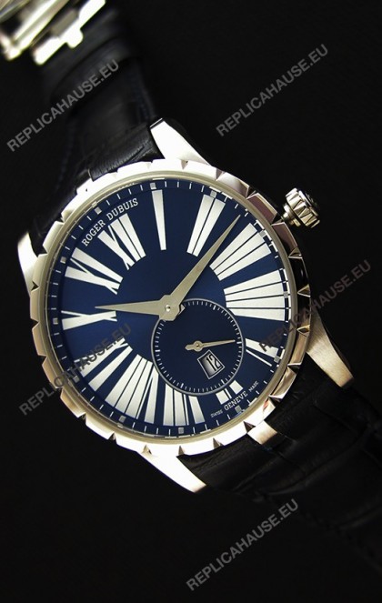 Roger Dubuis Excalibur RDDBEX0378 Steel Blue Swiss Replica Watch 