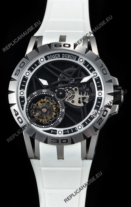 Roger Dubuis Excalibur Spider Flying Tourbillon Skeleton Titanium Casing 1:1 Mirror Swiss Watch