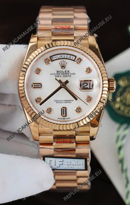 Rolex Day Date Presidential 18K Rose Gold Watch 40MM - Pearl Dial 1:1 Mirror Quality