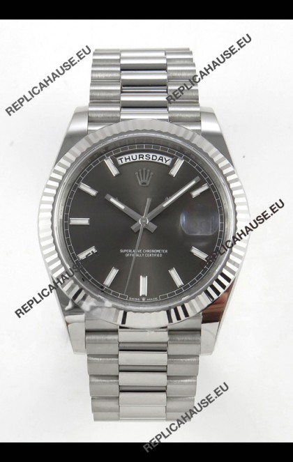 Rolex Day Date Super Clone Grey Dial 40MM 210 Grams Swiss Replica watch 
