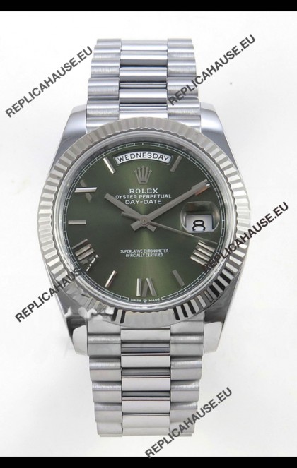 Rolex Day Date Super Clone Green Dial 40MM 188 Grams Swiss Replica watch 