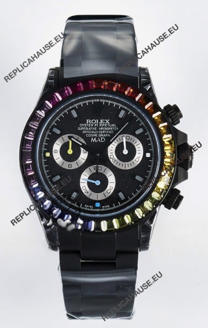 Rolex Daytona MAD 1:1 Swiss Mirror Replica Black Dial Cal.4130 Movement