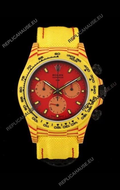 Rolex Daytona DiW Volcano Edition Watch - Forged Cabon Casing 1:1 Mirror Replica