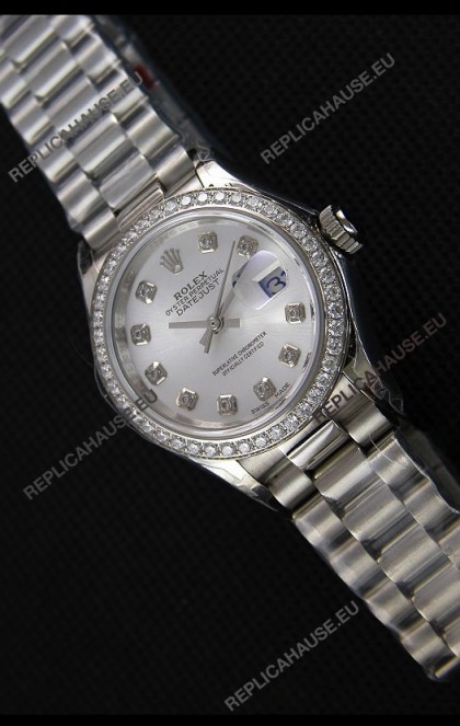 Rolex Datejust Ladies Diamonds Markers Swiss Watch CAL.2236 Movement 1:1 Mirror Replica