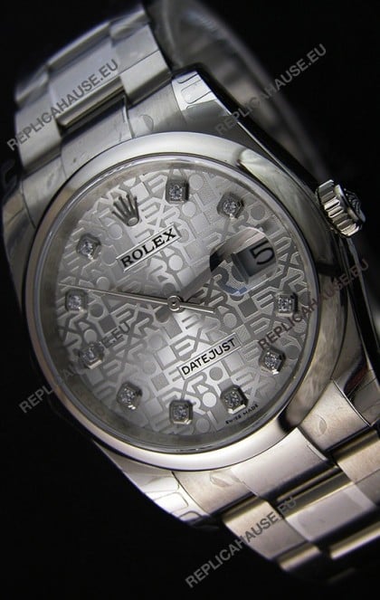 Rolex Datejust 36MM Cal.3135 Movement Swiss Replica Watch in Steel White Steel Dial