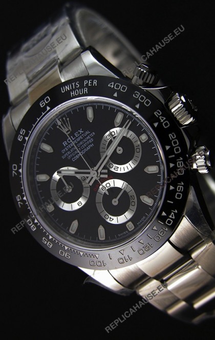 Rolex Cosmograph Daytona 116500LN Black Dial Original Cal.4130 Movement - Ultimate 904L Steel Watch 