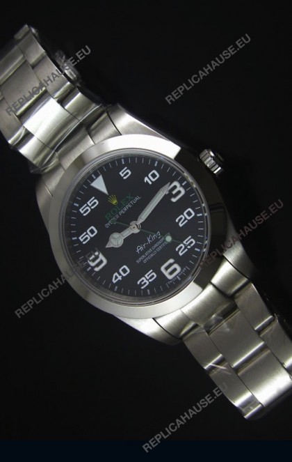 Rolex Oyster Perpetual 116900 AIR KING Swss Replica Watch in Black Dial 