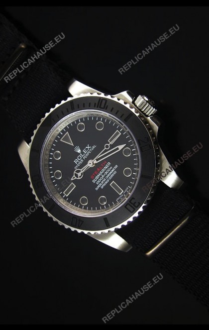 Rolex Submariner Stealth MK IV Stainless Steel Swiss Replica Watch Black Hour Markers