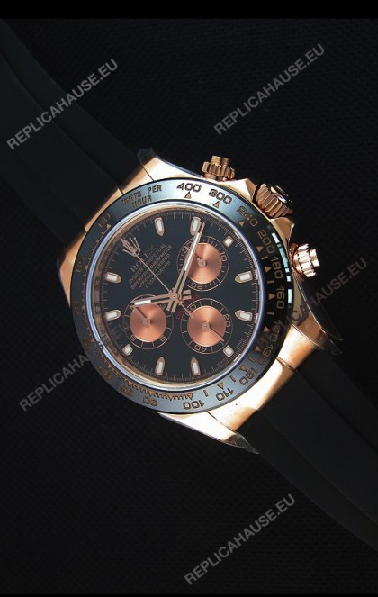 Rolex Daytona 116515 Everose 1:1 Mirror Replica Black Dial Watch 