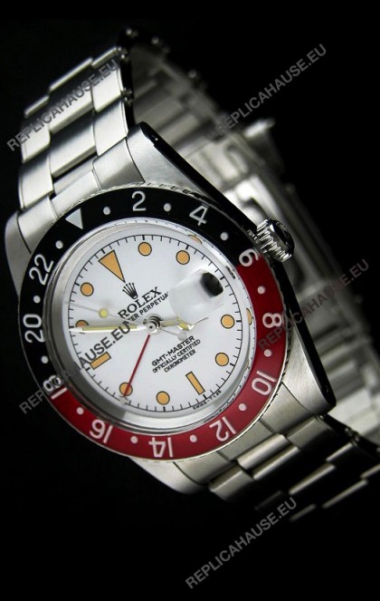 Rolex GMT Master Vintage Edition Swiss Replica Watch in White Dial 