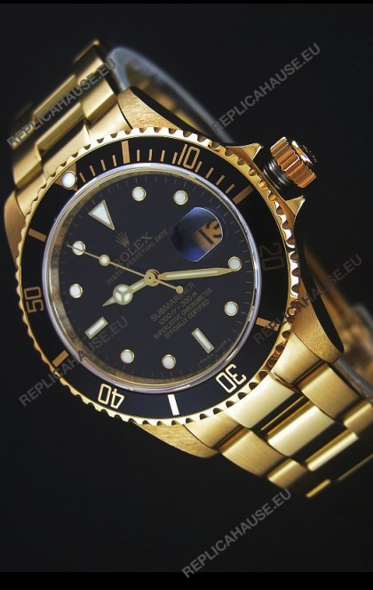 Rolex Submariner 16618 Gold Replica 1:1 Watch with Swiss 3135 Movement