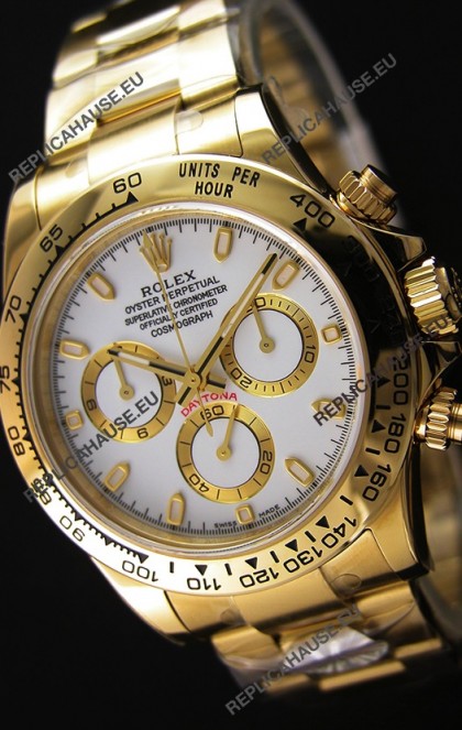 Rolex Cosmograph Daytona 116508 Yellow Gold Original Cal.4130 Movement - Improved Ultimate 904L Steel Watch