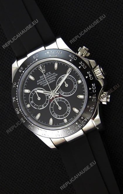 Rolex Cosmograph Daytona Black Dial Original Cal.4130 Movement - Ultimate 904L Steel Watch