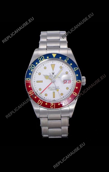 Rolex GMT Master Vintage Edition Swiss Replica Watch in White Dial