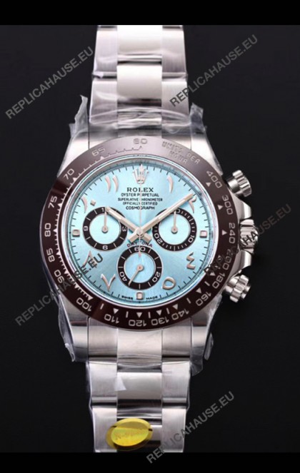 Rolex Daytona 116506 ICE BLUE ARAB Numerals Dial Cal.4130 Movement - Ultimate 904L Steel Watch
