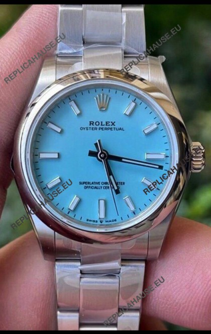 Rolex Oyster Perpetual REF#277200 31MM Swiss Movement Swiss Replica Blue Dial 904L Steel 1:1 Mirror Replica Watch