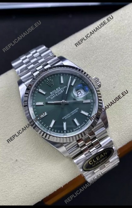Rolex Datejust Cal.3235 Movement 1:1 Mirror Replica 904L Steel 36MM - Green Dial