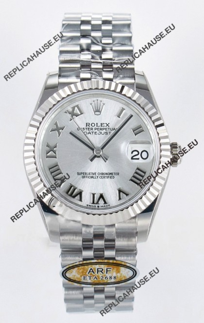 Rolex Super Clone Datejust ETA 2688 Movement 31MM Stainless Steel Case and Roman Dial Watch 