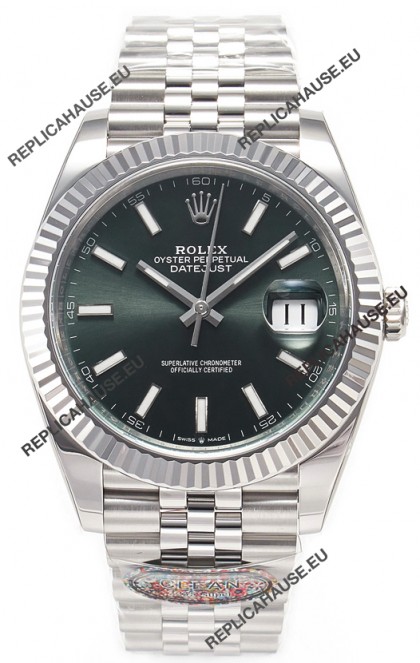 Rolex Datejust 126334 41MM Cal.3135 72 Hours Power Green Dial 1:1 Mirror Replica in 904L 