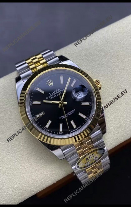 Rolex Datejust M126333 41MM ETA3235 72 Hours Power Black Dial Jubilee 1:1 Mirror Replica Yellow Gold 904L Steel