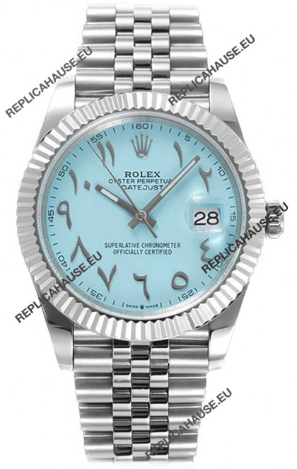 Rolex Datejust M126300 41MM ETA3235 Tiffany Blue Arabic Dial - 904L Steel Casing 