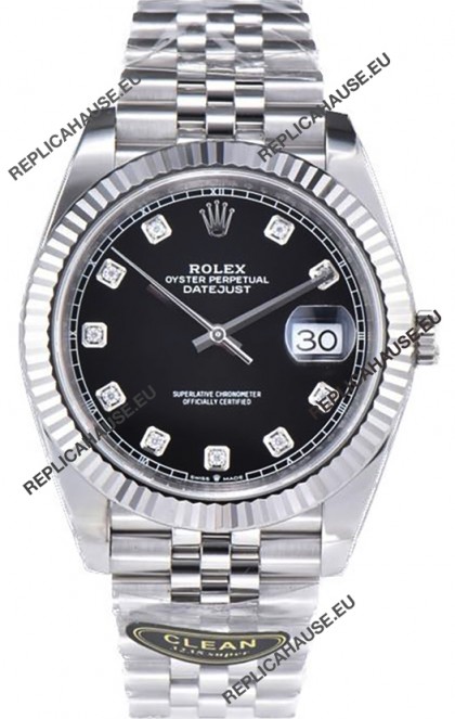 Rolex Datejust 126334 41MM ETA3235 72 Hours Power Black Dial Jubilee 1:1 Mirror Replica