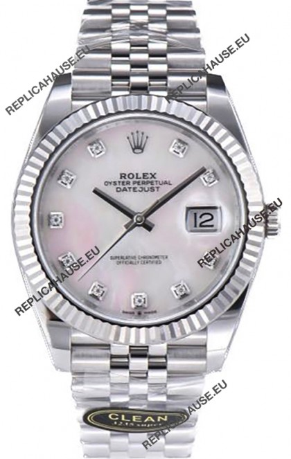 Rolex Datejust 126334 41MM ETA3235 72 Hours Power Pearl Dial Jubilee 1:1 Mirror Replica
