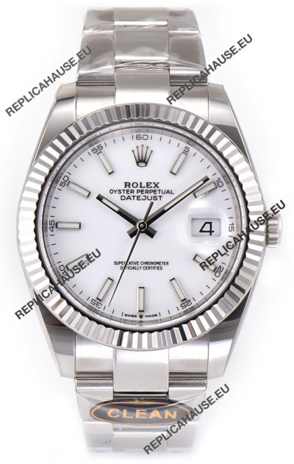Rolex Datejust 126334 41MM ETA3235 72 Hours Power White Dial Oyster 1:1 Mirror Replica