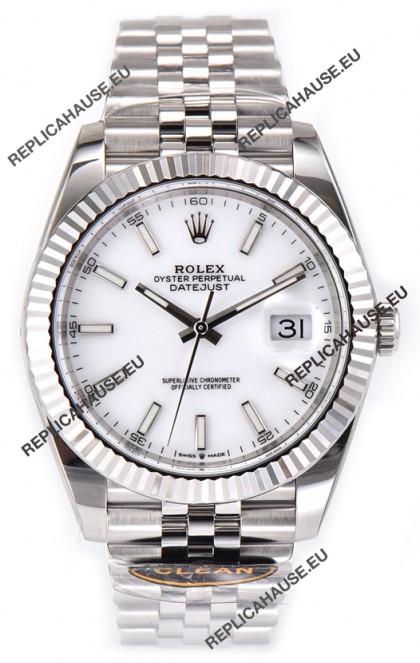 Rolex Datejust 126334 41MM ETA3235 72 Hours Power White Dial Jubilee 1:1 Mirror Replica