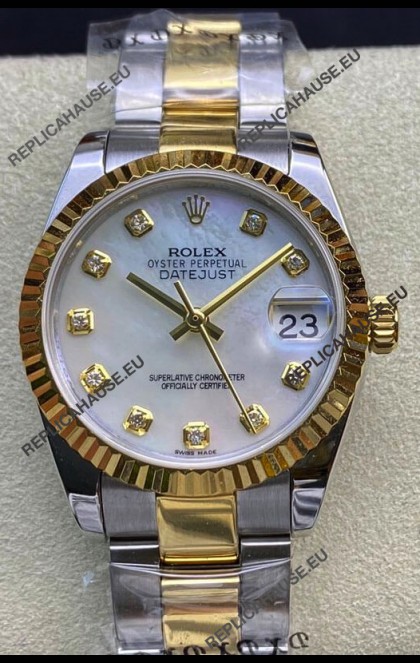 Rolex Datejust 278273 31MM Swiss Replica in 904L Steel in White Pearl Dial - 1:1 Mirror Replica