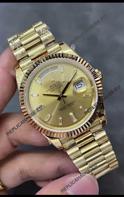 Rolex Day Date Presidential 18K Rose Gold Watch 40MM - Gold Dial 1:1 Mirror Quality