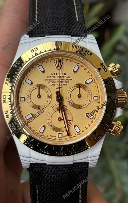Rolex Cosmograph Daytona DiW Golden Essence Carbon Fiber Watch Cal.4130 Movement