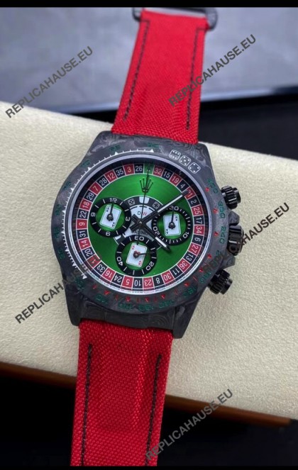 Rolex Daytona DiW NTPT Carbon Lucky Player Casino Swiss Replica Watch 1:1 Mirror Replica