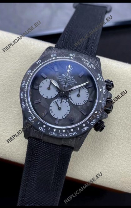 Rolex Daytona DiW All Carbon Graphite Edition Watch - Forged Cabon Casing 1:1 Mirror Replica