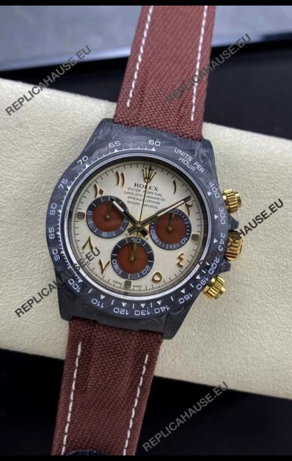 Rolex Daytona DiW Desert Eagle Arabic Edition Watch - Forged Cabon Casing 1:1 Mirror Replica