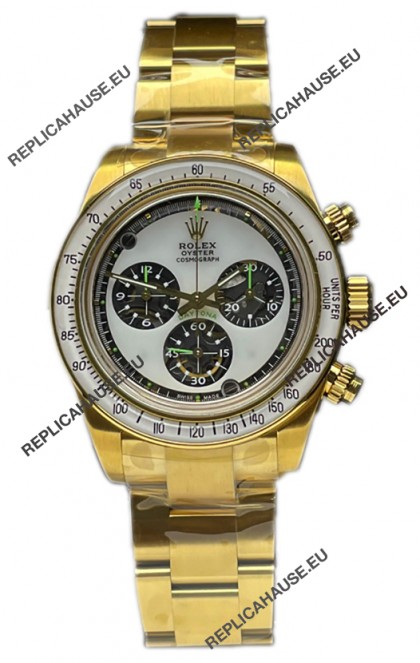 Rolex Daytona 116508 Neon Artisans De Geneve Yellow Gold Watch Swiss Replica 