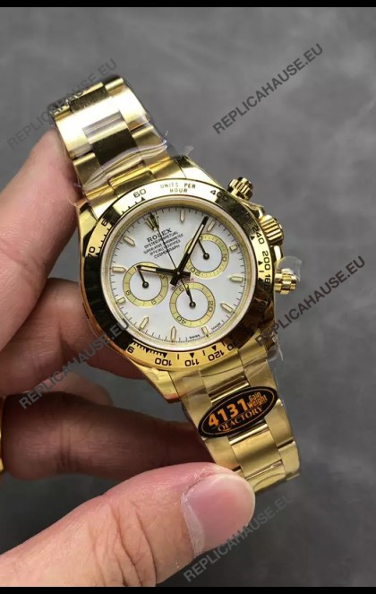 Rolex Cosmograph Daytona M126518 Yellow Gold Casing and White Dial Original Cal.4131 Movement