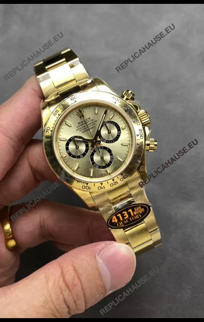 Rolex Cosmograph Daytona M126518 Yellow Gold Casing and Gold Dial Original Cal.4131 Movement