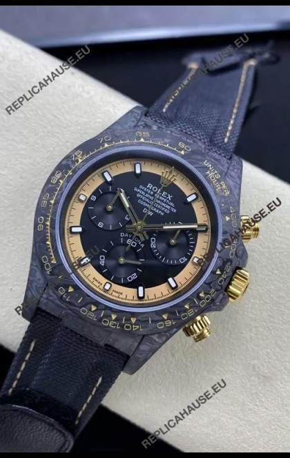 Rolex Cosmograph Daytona DiW CREAM INVERT GOLD Edition Carbon Fiber Replica Watch 