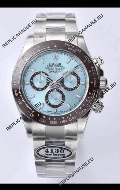Rolex Cosmograph Daytona ICE Blue Dial Original Cal.4130 Movement - 904L Steel Watch