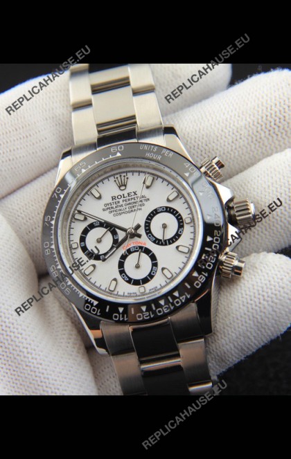 Rolex Daytona Japanese Movement Replica Watch in White Dial - Ceramic Bezel 
