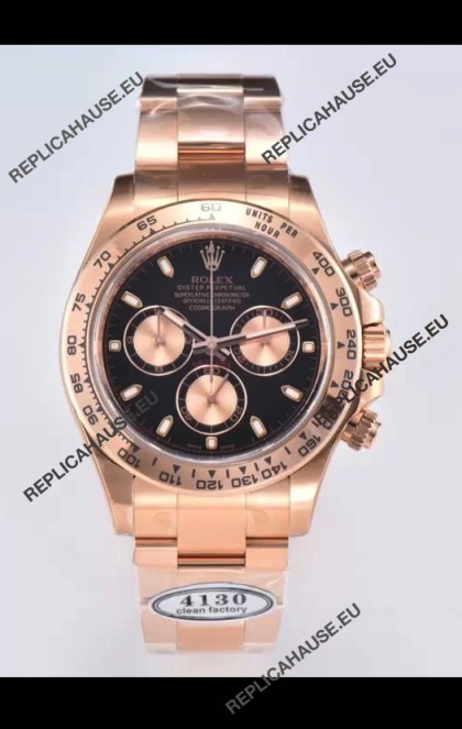 Rolex Cosmograph Daytona M116505-0008 Rose Gold Original Cal.4130 Movement - 904L Steel Watch