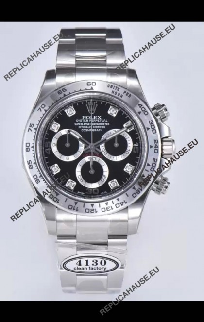 Rolex Cosmograph Daytona M116509-0055 Original Cal.4130 Movement - 904L Steel Watch Black Dial