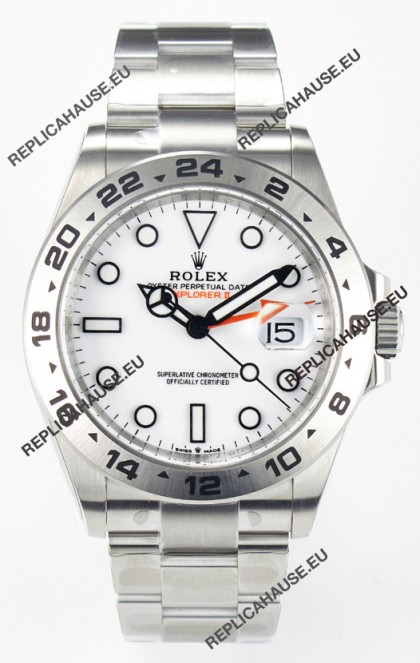 Rolex Explorer II Super Clone M216570-002 1:1 Mirror Replica Watch - White Dial CAL. 3285 Movement