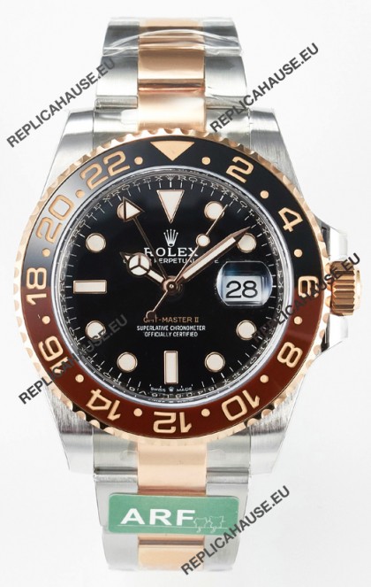 Rolex GMT Masters II Super Clone M126711CHNR-0002 Everose Two Tone Gold Swiss Replica Watch