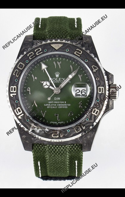 Rolex GMT Masters II Super Clone DiW Edition Swiss Replica Lightweight Carbon Casing Watch 