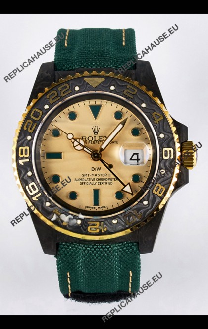 Rolex GMT Masters II Super Clone DiW Edition Swiss Replica Lightweight Carbon Casing Watch 
